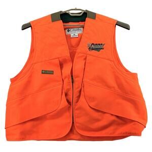 Columbia Grouse Comfort Vest Men’s 2XL Blaze Orange Hunting Shooting Vest Purina